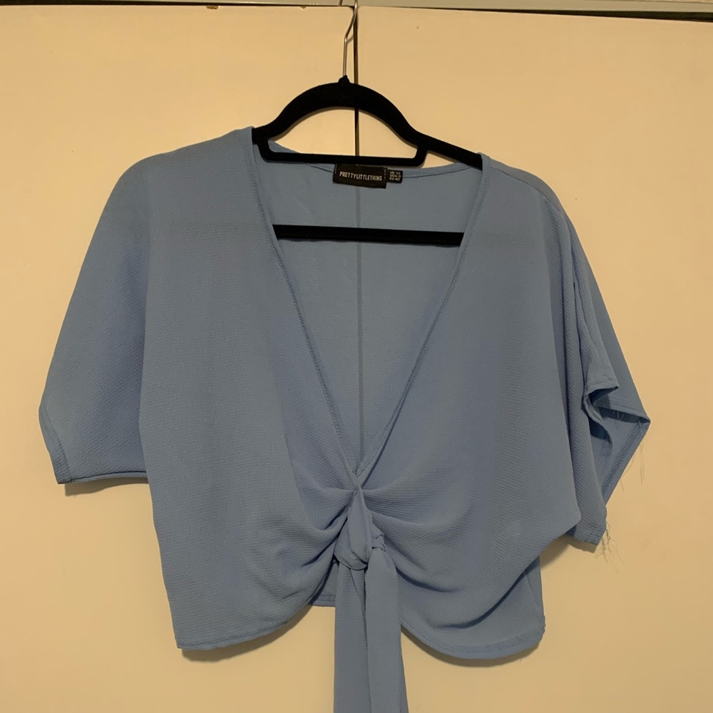 Pretty Little Thing Baby Blue Blouse